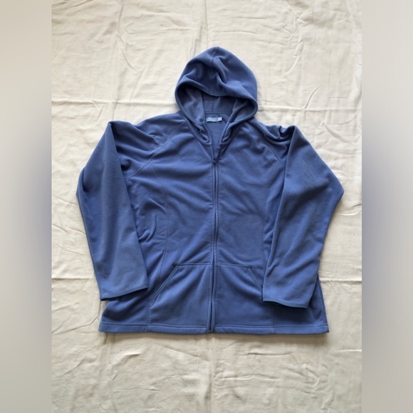 Blue fleece hooded jacket - Picture 1 of 3